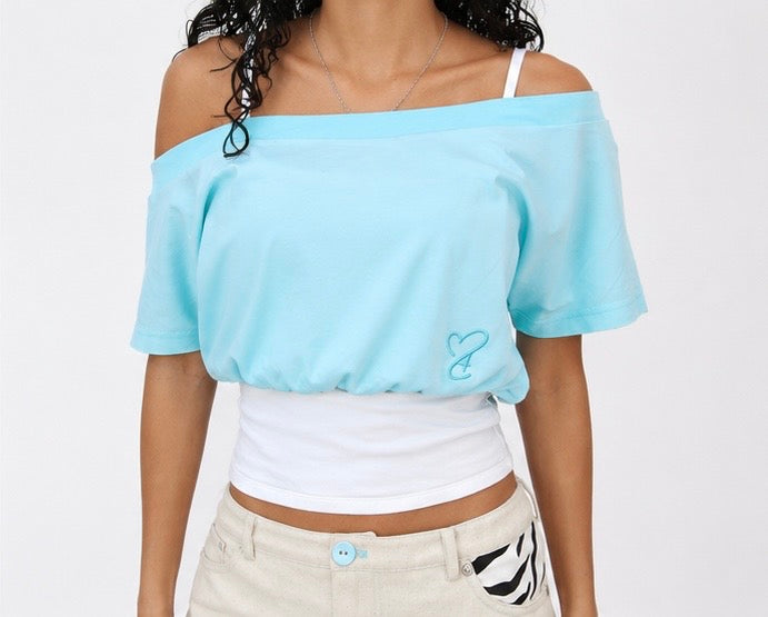 Teal Off-The-Shoulder Top